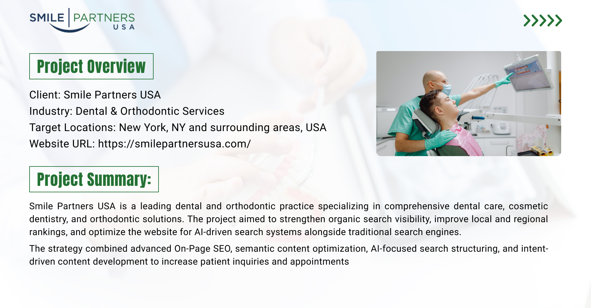 Dental SEO Case Study | Page 1