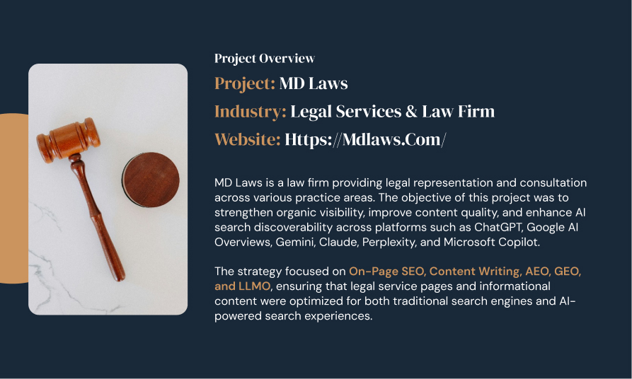 MD Laws AI SEO & Content Optimization Case Study | Page 1
